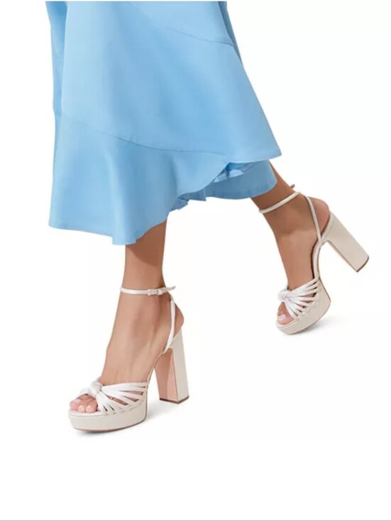 Loeffler Randall Shoes - Loeffler Randall Rivka Womens Platform Block Heel Sandals In Cream Size 9.5